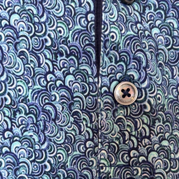 Bugatchi Blue Textured Polo Shirt - Picture 5 of 7